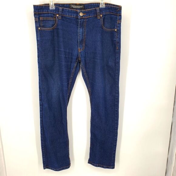 Victorious Dark Wash Straight Leg Jean 40X32 - Picture 1 of 10